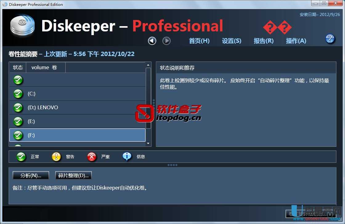 Diskeeper Pro 12(碎片整理工具)北方星空汉化版-量产网