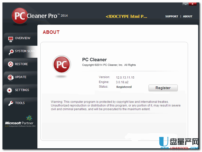 pc cleaner pro 2013电脑修复工具注册版
