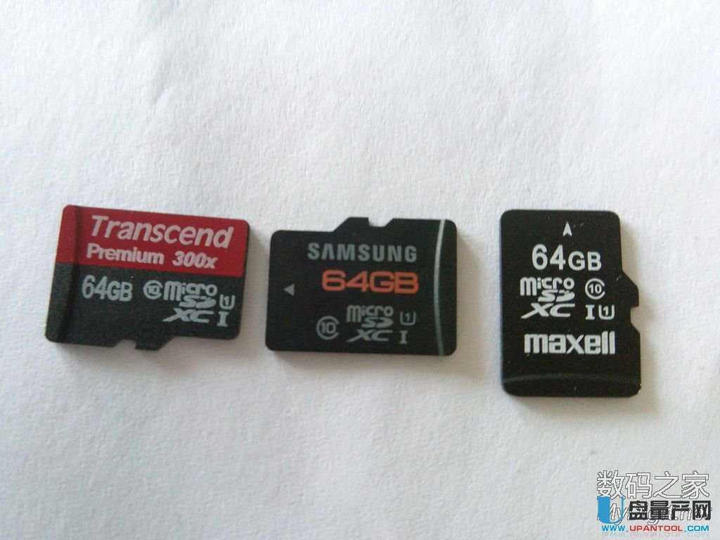Transcend 300x/Samsung/Maxell UHS-I 64G SD/TF卡哪个好速度测试