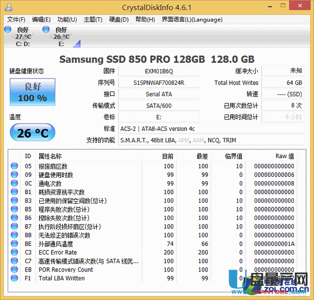 三星850PRO 128GB SSD固态硬盘怎么样评测 