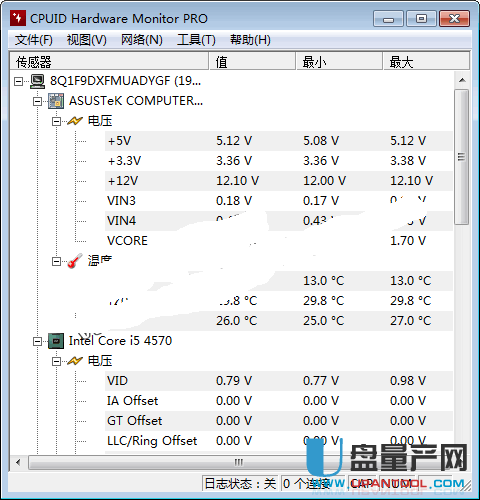 CPUID2015(CPU温度检测器)Hardware Monitor PRO中文版