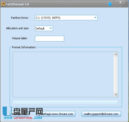 2Tware U盘格式化修复工具Fat32Format 1.13免费版