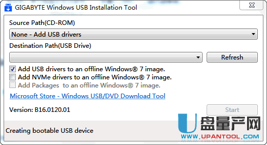 技嘉GIGABYTE windows usb installation tool系统启动盘制作工具Vb16官方版