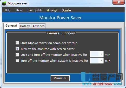 MpowerSaver屏保关闭显示器省电软件3.0绿色版