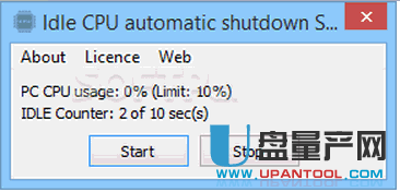 CPU检测空闲自动关机器Idle CPU Automatic Shutdown 1.0绿色免费版