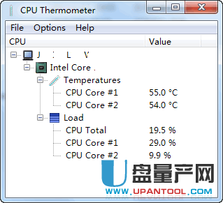 CPU温度检测软件CPU Thermometer 1.2带使用率绿色免费版
