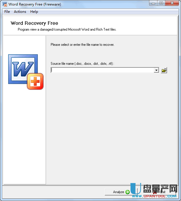 Word文件修好工具Word Recovery Free 1.0绿色免费版