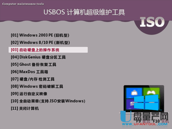 USBOS U盘启动盘制作工具V3.0灵秀版-免PE安装Win ISO系统