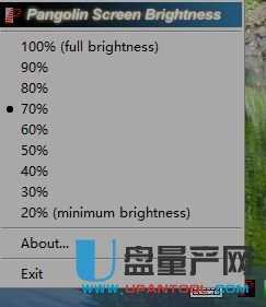 屏幕亮度调节软件Pangolin Screen Brightness 1.0单文件绿色版