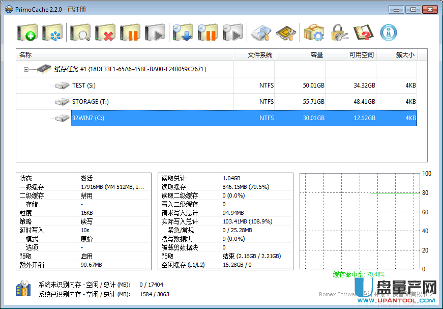 内存虚拟硬盘缓存PrimoCache 2.4服务器版无限使用版