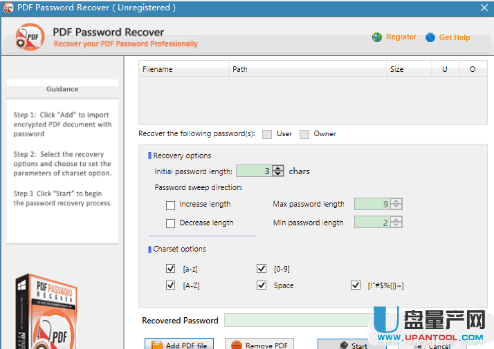 Pdf密码恢复工具Pdf Password Recover 3.1.1免费版