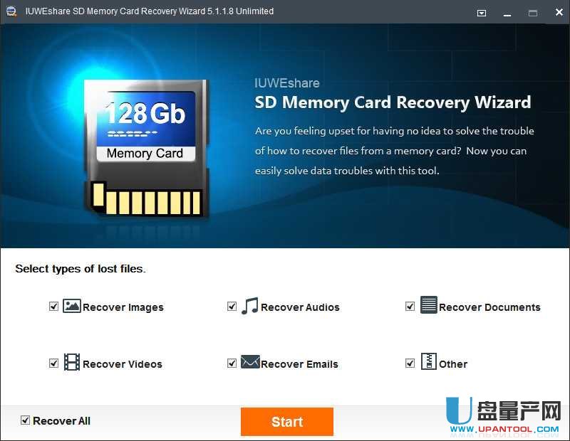 内存卡数据恢复IUWEshare SD Memory Card Recovery Wizard 5.1.1.8注册版