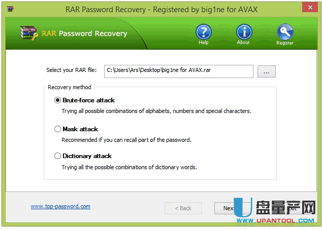 RAR密码恢复软件Top Password RAR Password Recovery 1.80已注册版