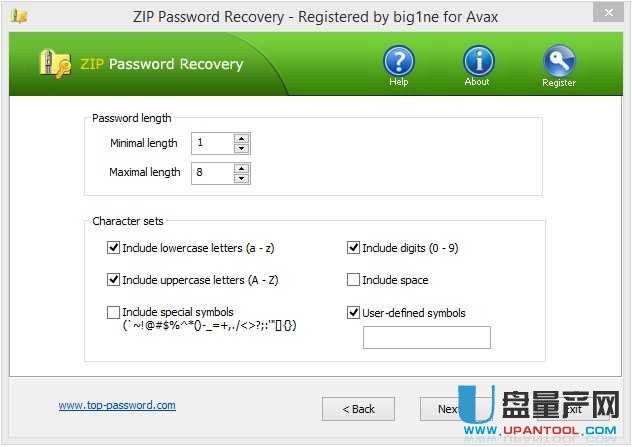 ZIP密码恢复软件Top Password ZIP Password Recovery 1.70注册版
