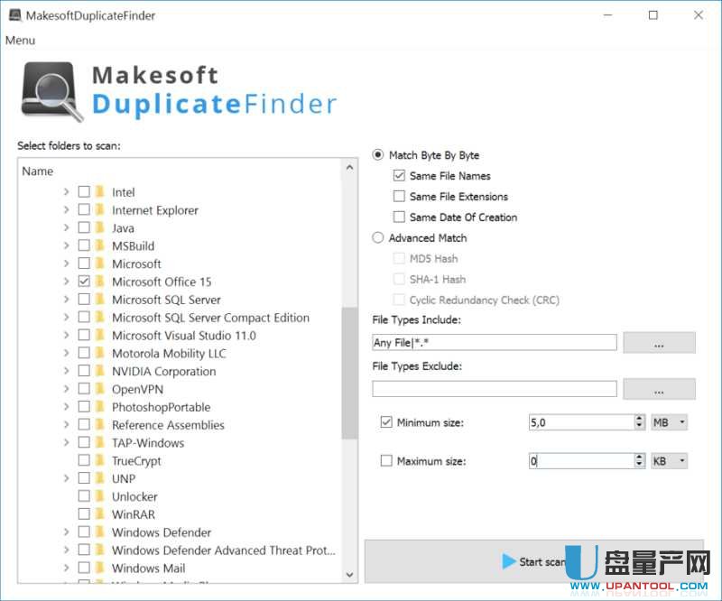重复文件查找工具Makesoft DuplicateFinder 1.1.4免费版