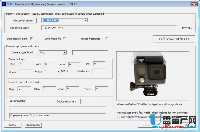 GoPro照片恢复软件GoPro Recovery 1.27无限制版