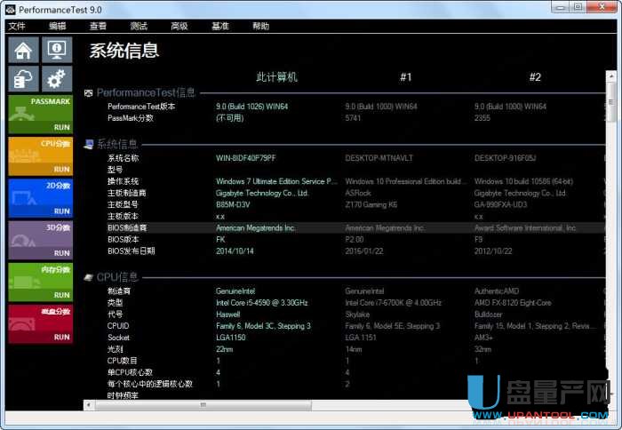 电脑性能测试PassMark PerformanceTest V9.0.1026绿色中文版