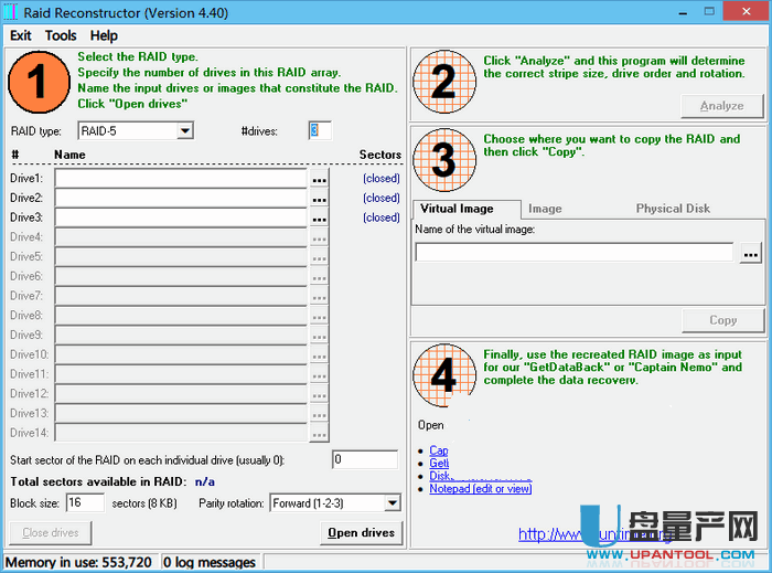 磁盘阵列数据恢复软件RAID Reconstructor 4.40特别版