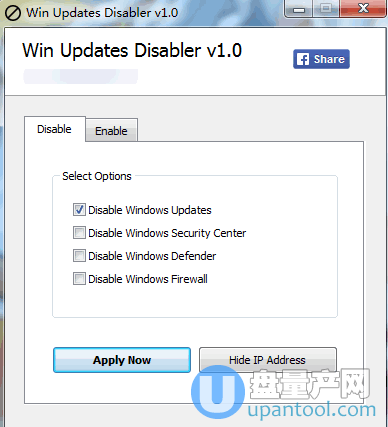 关闭win10自动更新Win Updates Disabler 1.0