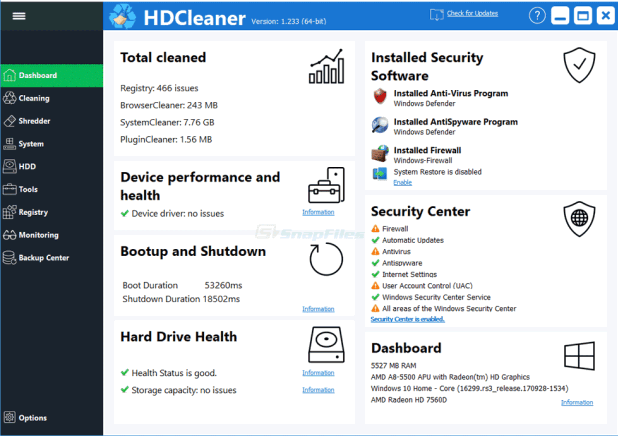 硬盘空间清理器HDCleaner 1.247绿色版