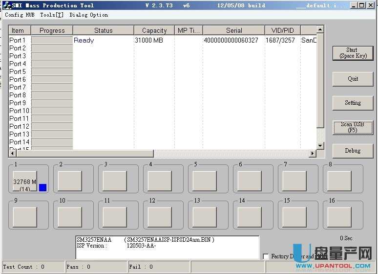 慧荣SM3257ENAA主控MPTOOL V2.3.73(2012.05.08)