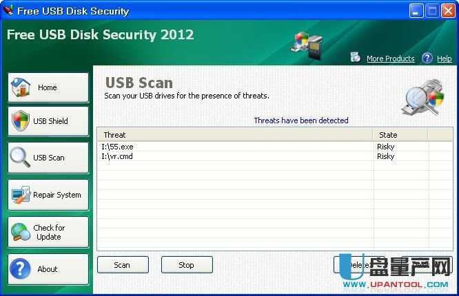 强大的免费U盘杀毒工具Free USB Disk Security 2012量产之家