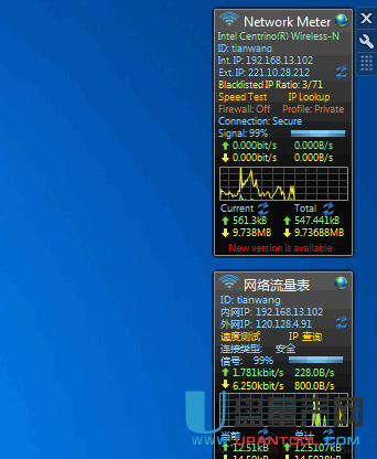 network meter网络速度监控工具9.4绿色汉化版