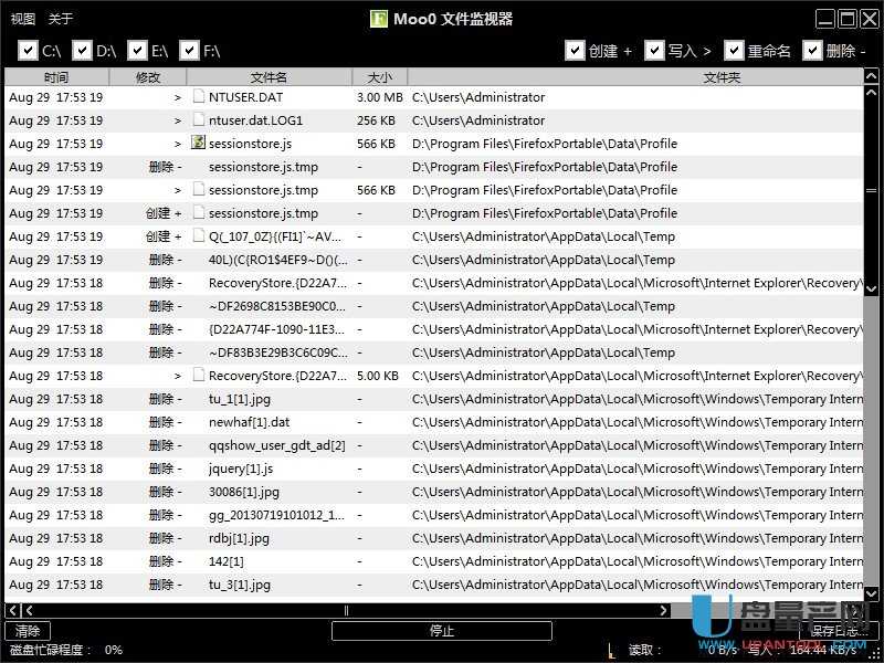 Moo0 FileMonitor电脑文件读写操作监视工具1.11绿色版