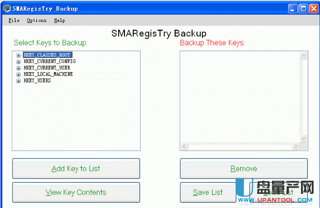 SMARegisTry Backup注册表键值备份/还原1.6.9绿色版