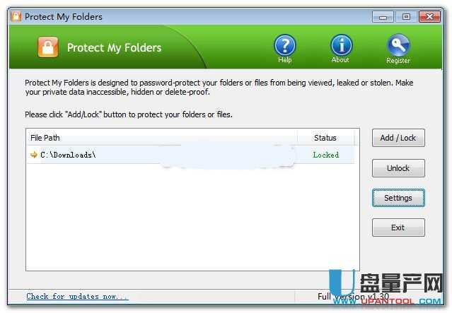 Top Password Protect My Folders文件夹加密隐藏工具1.30注册版