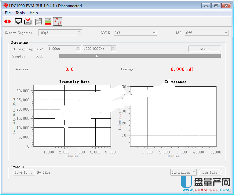 LDC1000 EVM GUI 1.0.4.1版