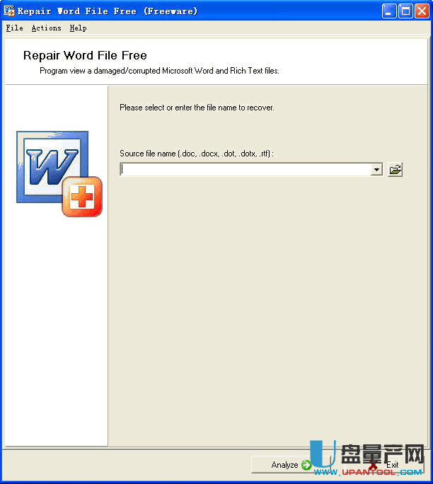 损坏word文档修复工具Repair Word File Free1.0绿色免费版