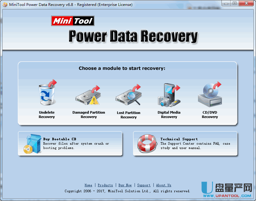 MiniTool Power Data Recovery V7.0 bootable