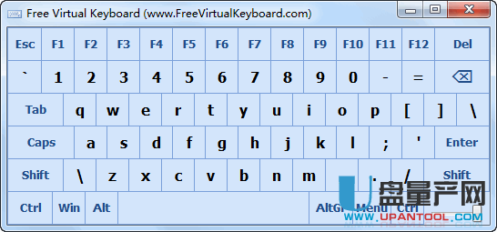 虚拟键盘free virtual keyboard 3.0.1单文件绿色版