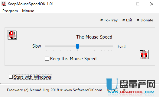 鼠标移动速度保持工具KeepMouseSpeedOK鼠标乱飞修复1.01绿色版